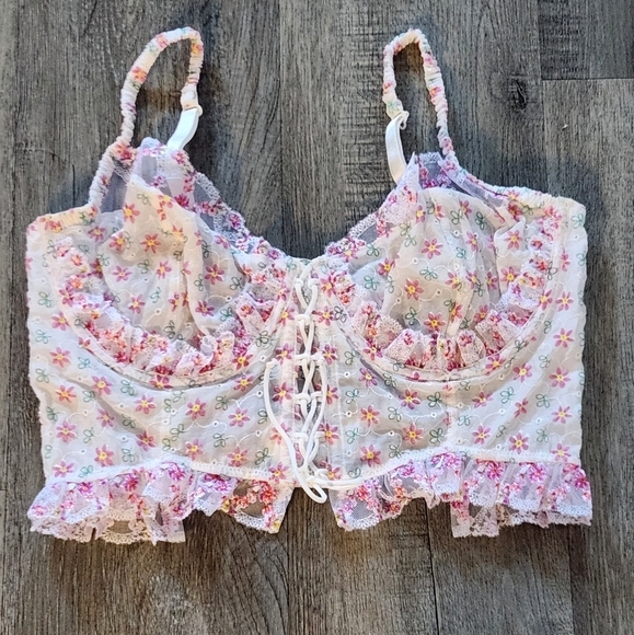 New!For Love and Lemons Bloom Bustier Top - Picture 6 of 13